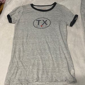 Texas tee shirt grey size large fits like a small never worn